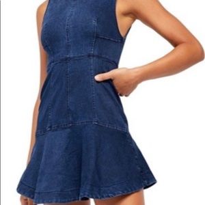 NWT: Free People Alex Mini Dress/Campus Blue Sz 10